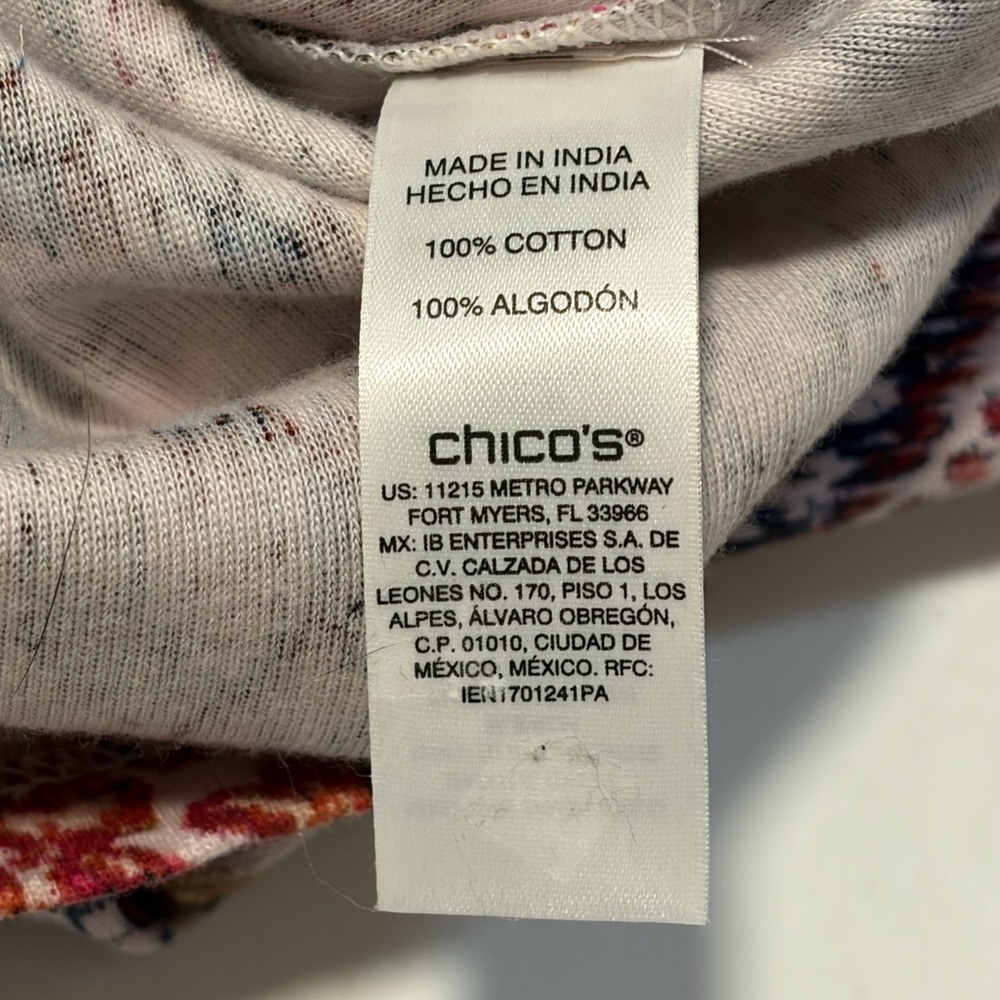 Chico's Multicolor Paisley Long Sleeve Top - Picture 5 of 5